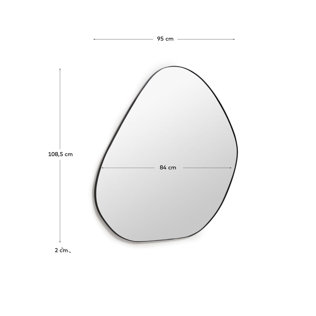Mirall Anera de metall negre 84 x 108,5 cm