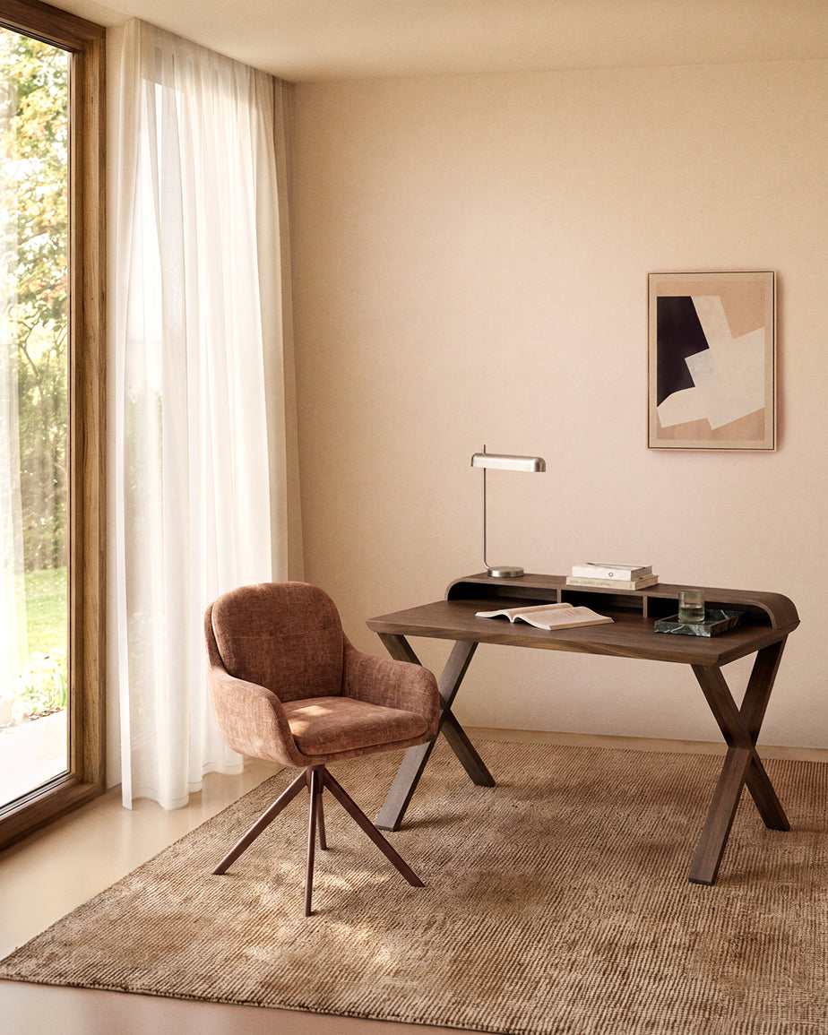 Bureau Dilare en placage de noyer 120 × 85 cm